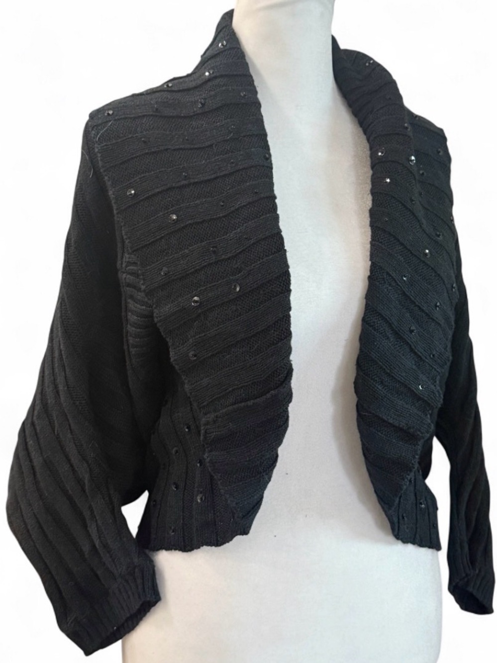 Black Ribbed Knit Neck Warmer - Unknown Brand M